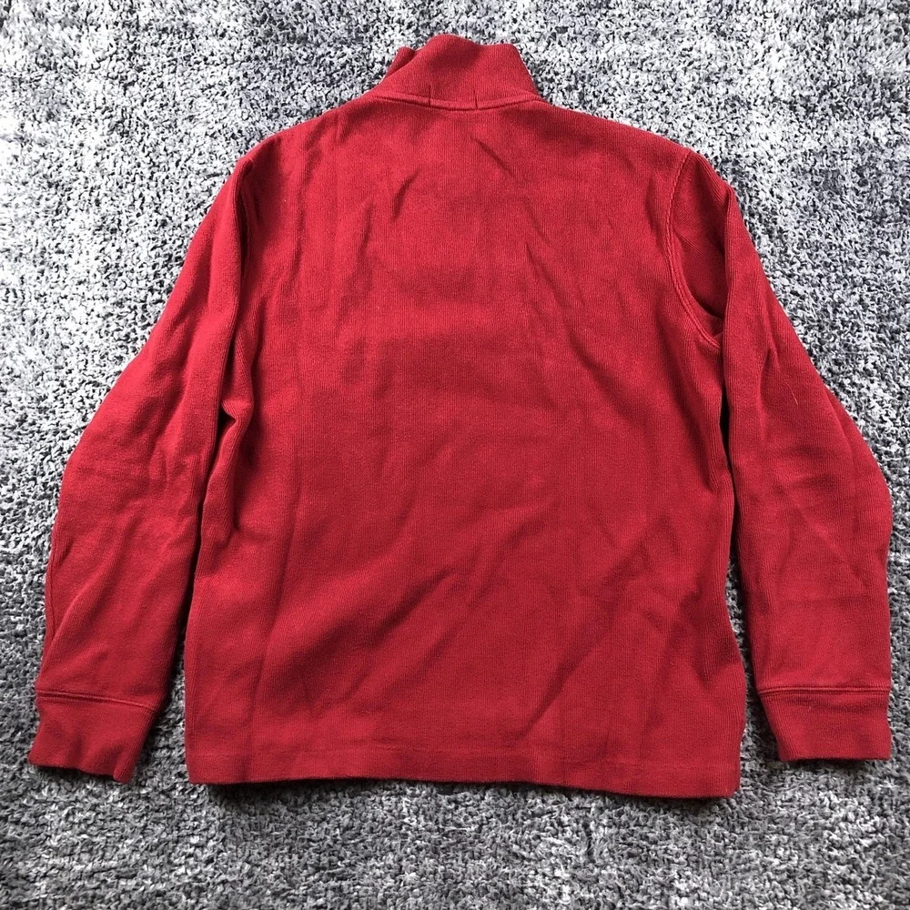 Polo Ralph Lauren Sweater‎ Mens Small Red 1/4 Zip Mock Neck Pullover Pony Logo
